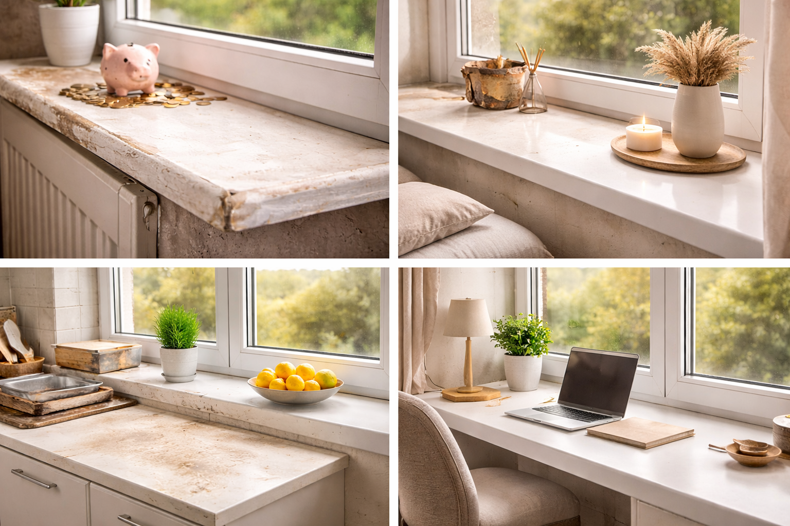 Как изменяется интерьер после установки подоконника Moeller